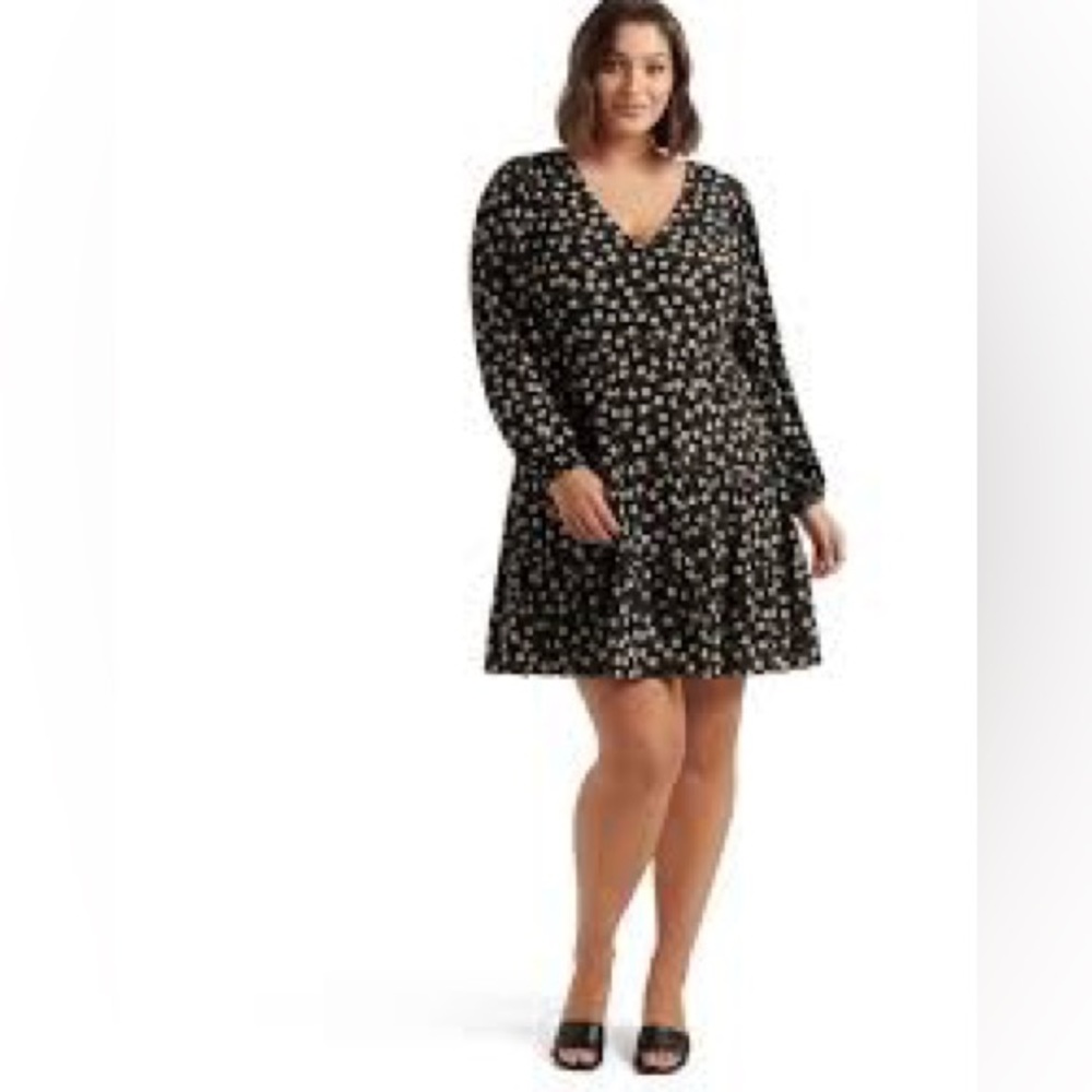 Midi v neck slip dress